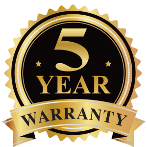 5 year warranty