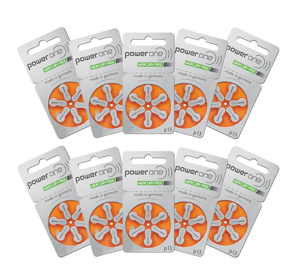 Power One size 13 Hearing Aid Batteries